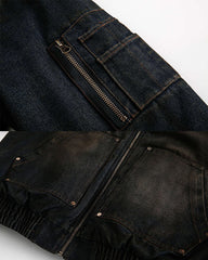 Vintage Distressed Hooded Jacket