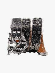 Rhinestone Skull Belt - 1668