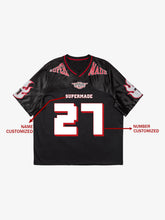 Original Flame Print Football Jersey T-Shirt