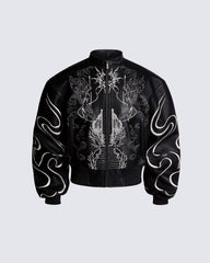 "Ascension Path" Embroidered Moto Jacket