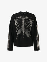 Thesupermade Skeleton Graphic Waffle Sweatshirt