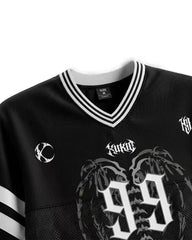 Retro Gothic Number Cropped Street Jersey