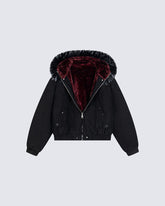 Faux Fur-Lined Hooded Coats