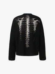 Thesupermade Skeleton Graphic Waffle Sweatshirt