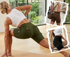 Tummy Control Yoga Leggings with Chic Buckle Detail