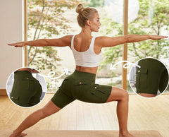 Tummy Control Yoga Leggings with Chic Buckle Detail