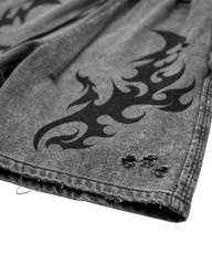 Tribal Print Grey Sweat Shorts