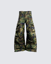 New Y2K Camo Multi-Pocket Wide Leg Cargo Pants