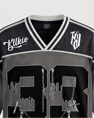 Vintage Contrast Graphic Street Jersey