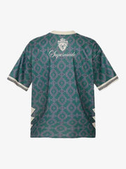 Always Strive Green Patterned Jersey V-Neck T-Shirt