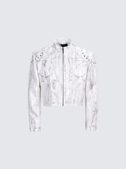 Studded Moto Leather Jacket