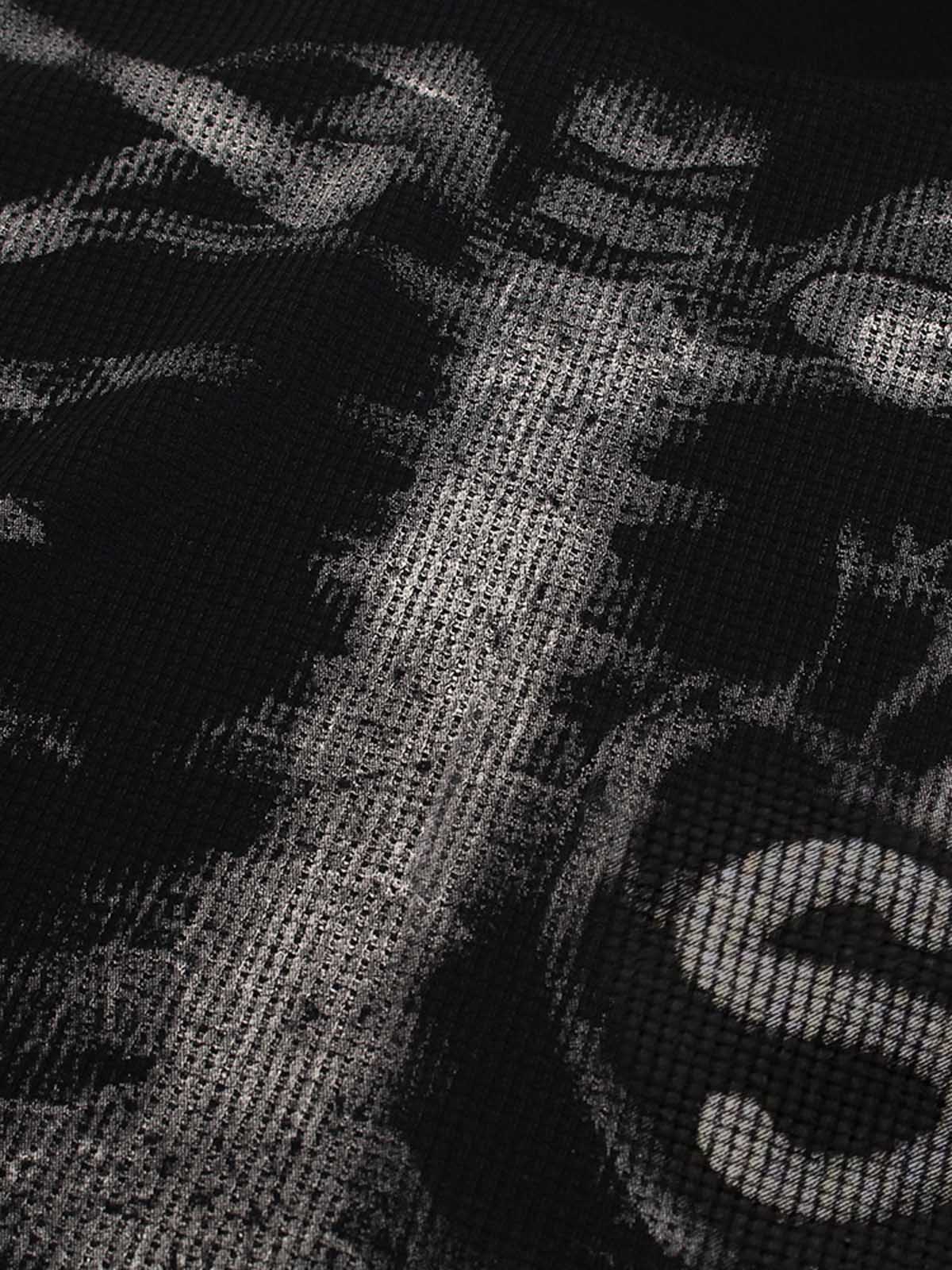 Thesupermade Skeleton Graphic Waffle Sweatshirt