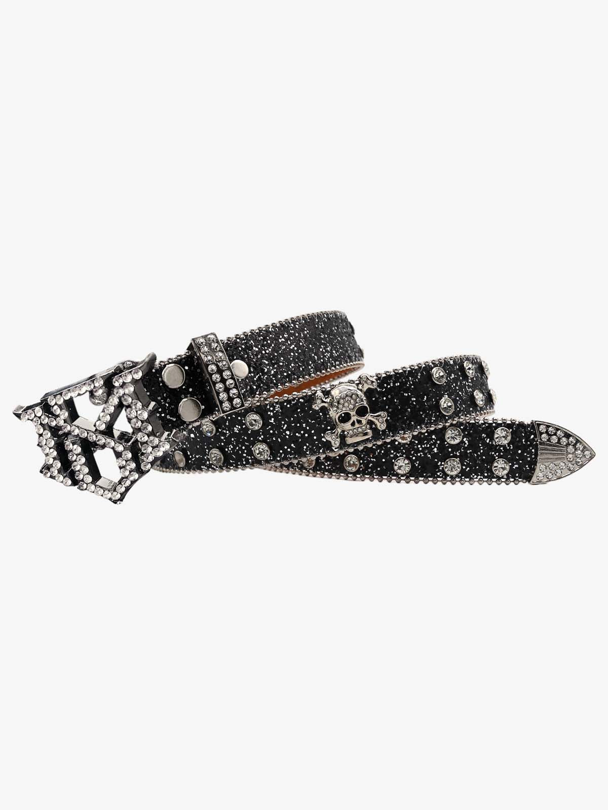 Rhinestone Skull Belt - 1668