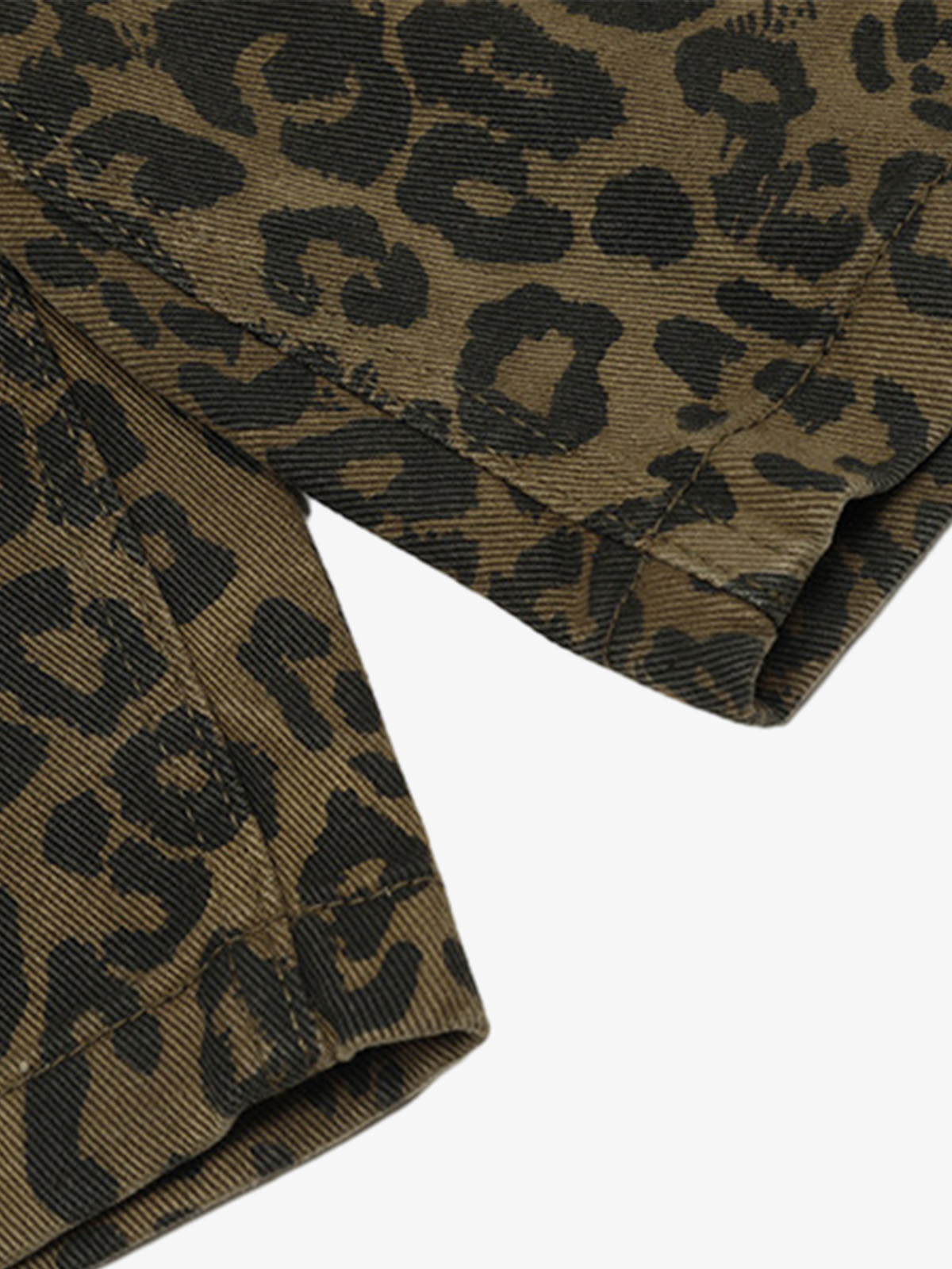 Leopard Print Cotton Wide Leg Shorts
