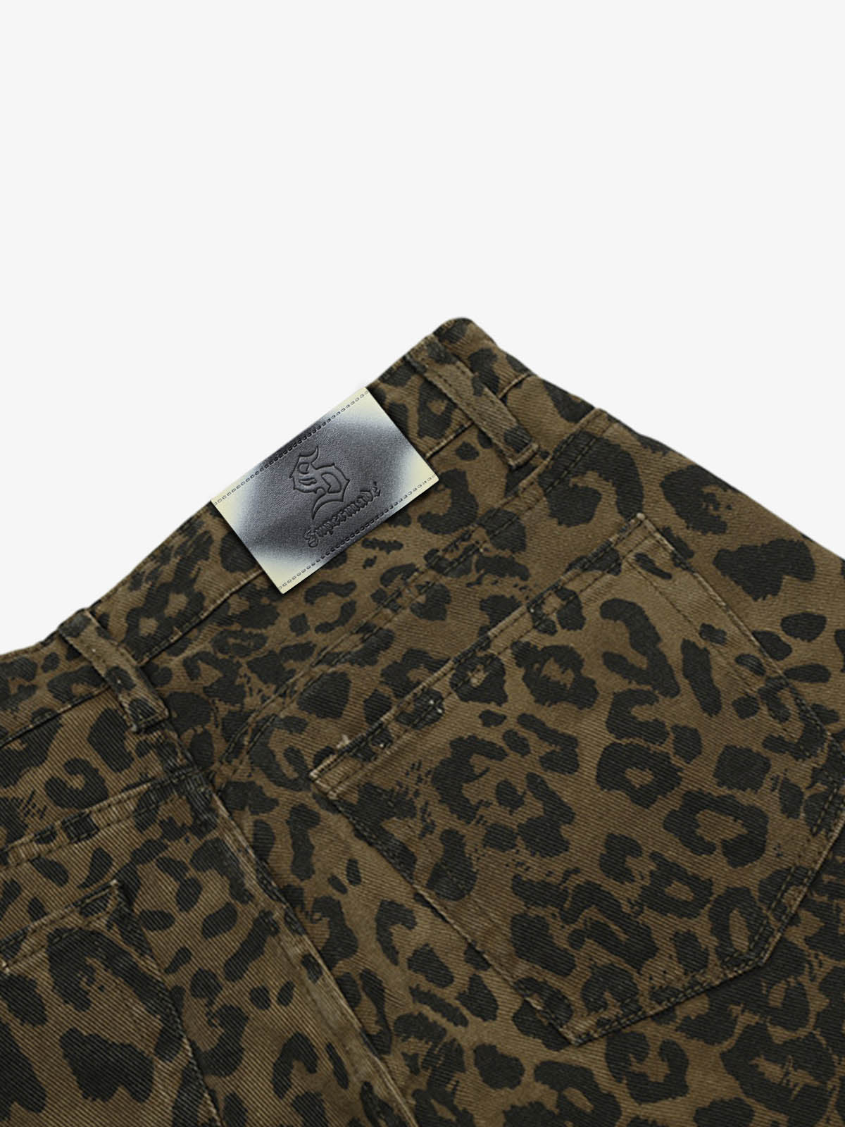 Leopard Print Cotton Wide Leg Shorts