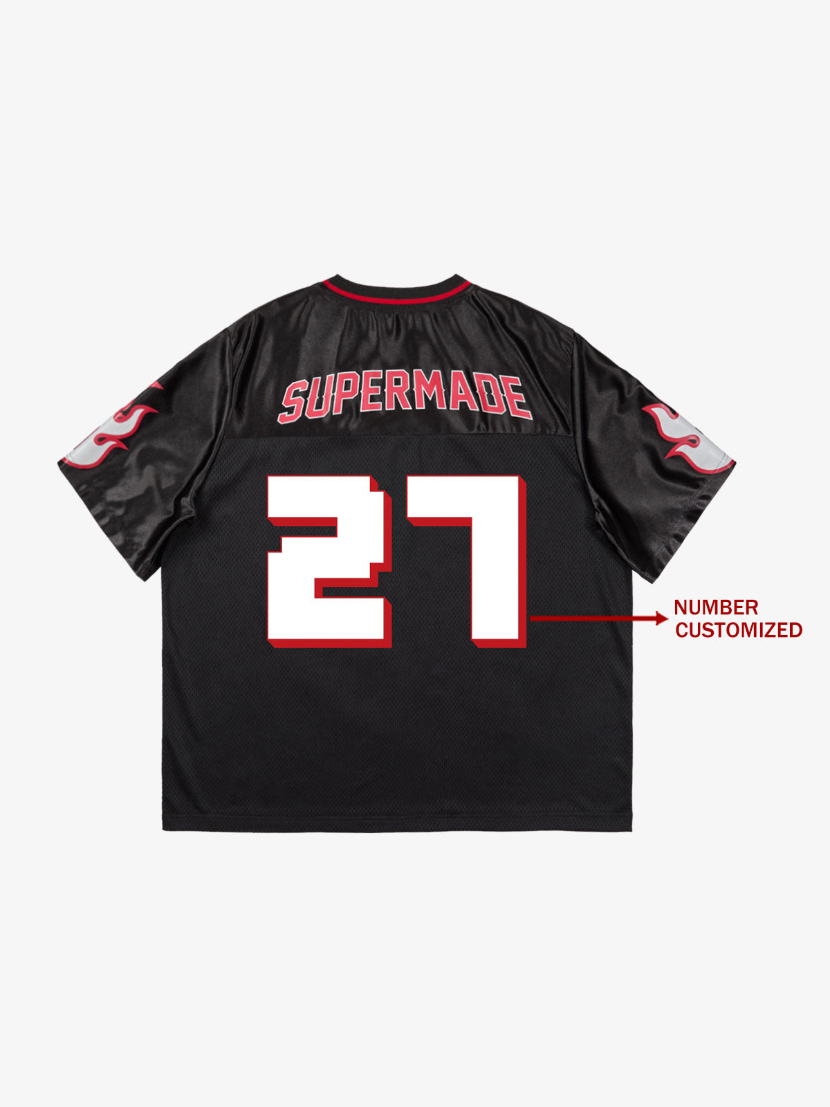 Original Flame Print Football Jersey T-Shirt