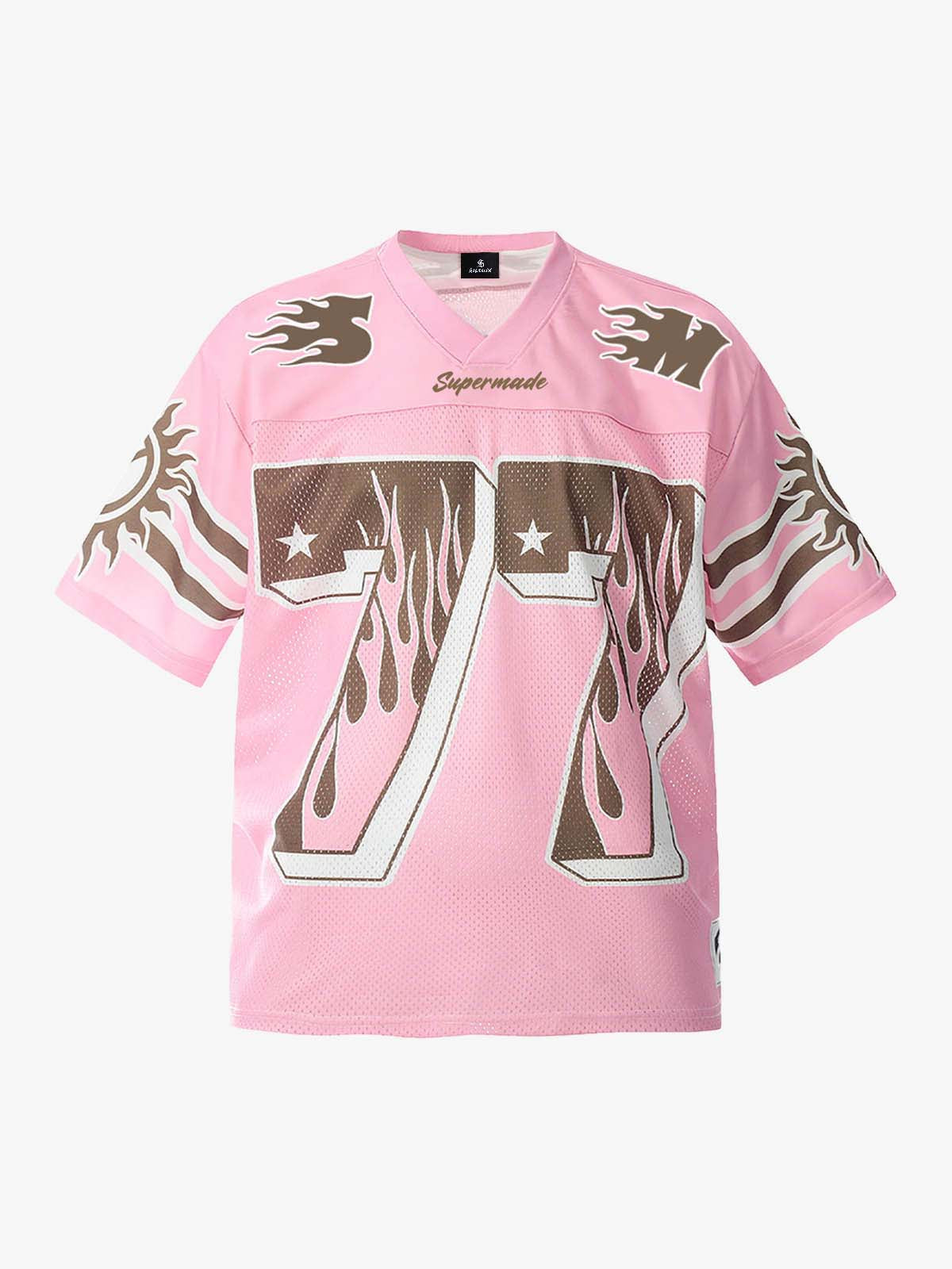 Pink Flame Print Jersey T-shirt