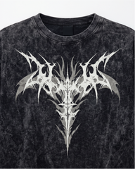 Vintage Bleach Wash Tribal Skull T-shirt
