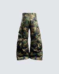 New Y2K Camo Multi-Pocket Wide Leg Cargo Pants