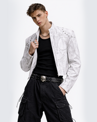 Studded Moto Leather Jacket