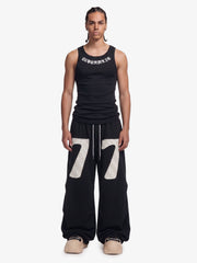 Double-Waisted Ruched Sweatpants