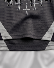 Vintage Contrast Graphic Street Jersey