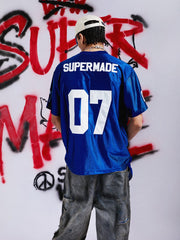 Jersey Loose Satin Stitching Sports T-Shirt