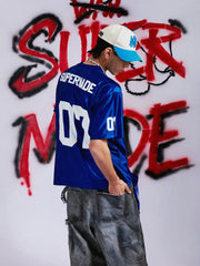 Jersey Loose Satin Stitching Sports T-Shirt