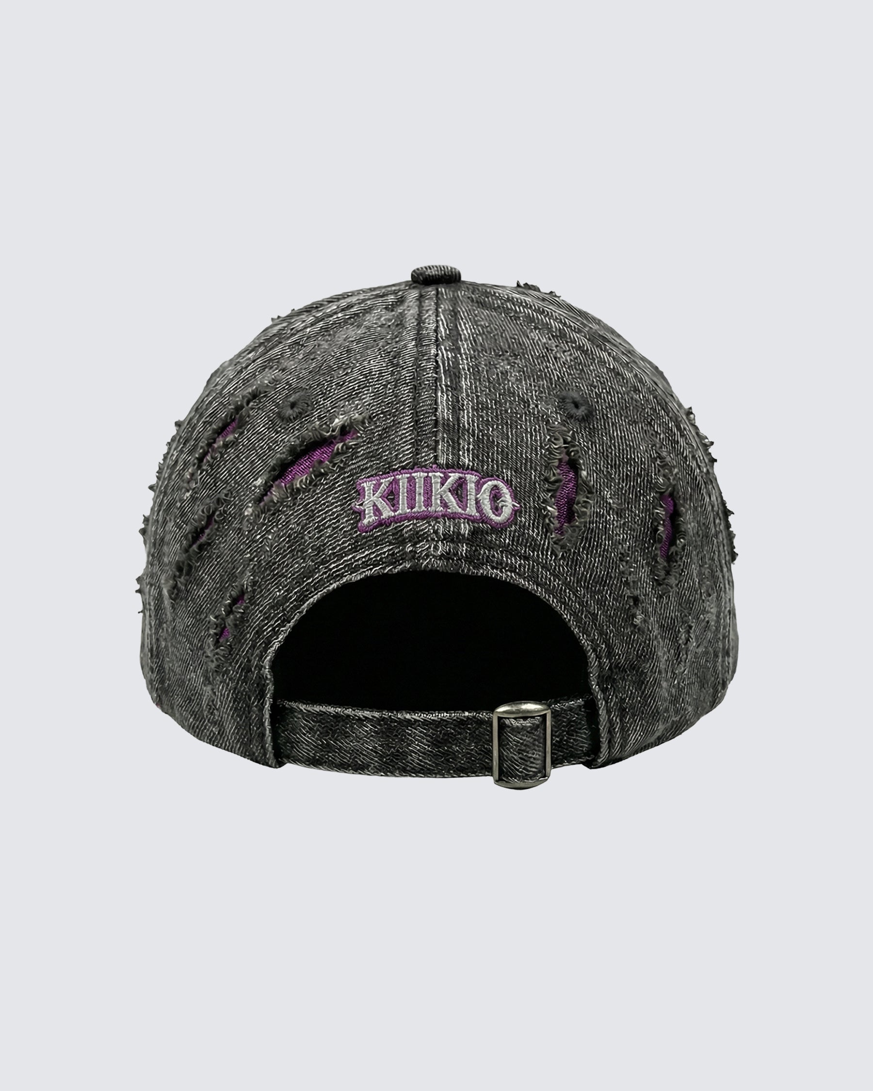 Wasteland Flame-Metal Distressed Denim Cap
