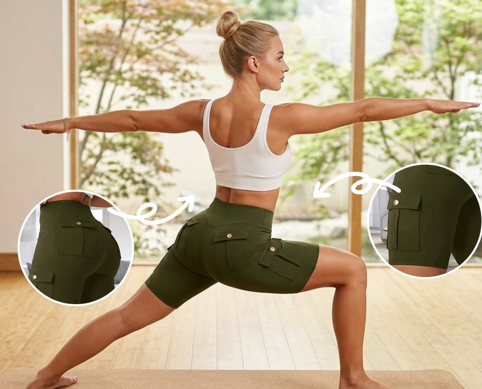 Tummy Control Yoga Leggings with Chic Buckle Detail