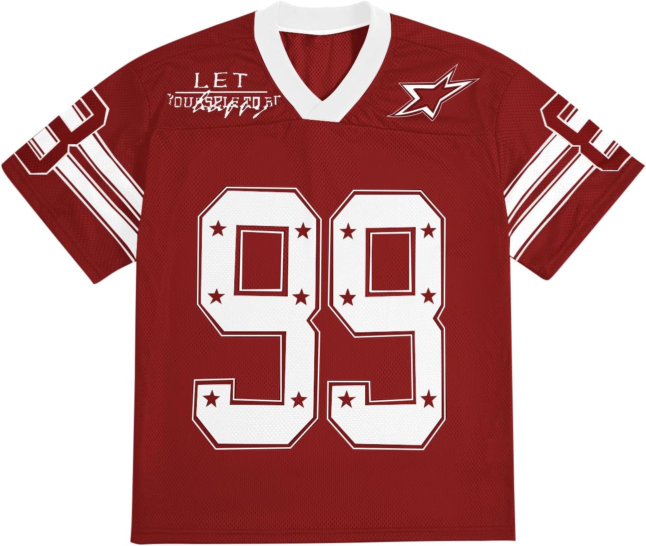 Oversized V Neck Jersey Shirt