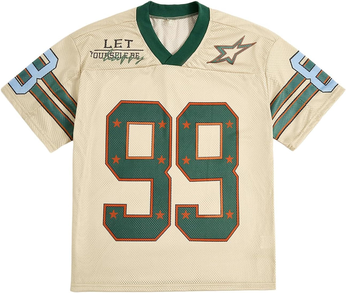 Oversized V Neck Jersey Shirt