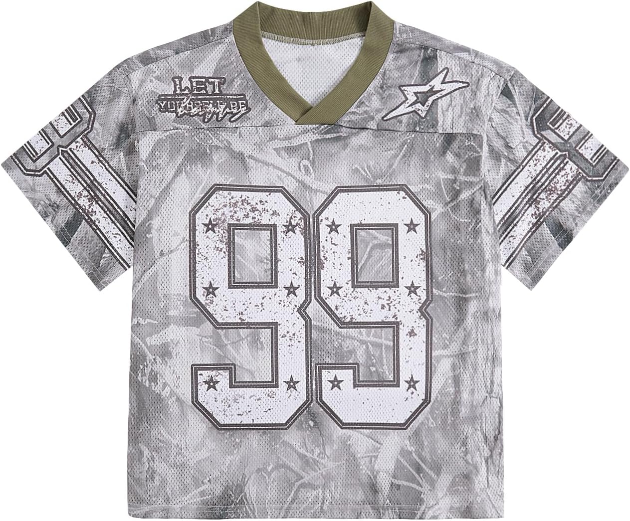 Oversized V Neck Jersey Shirt