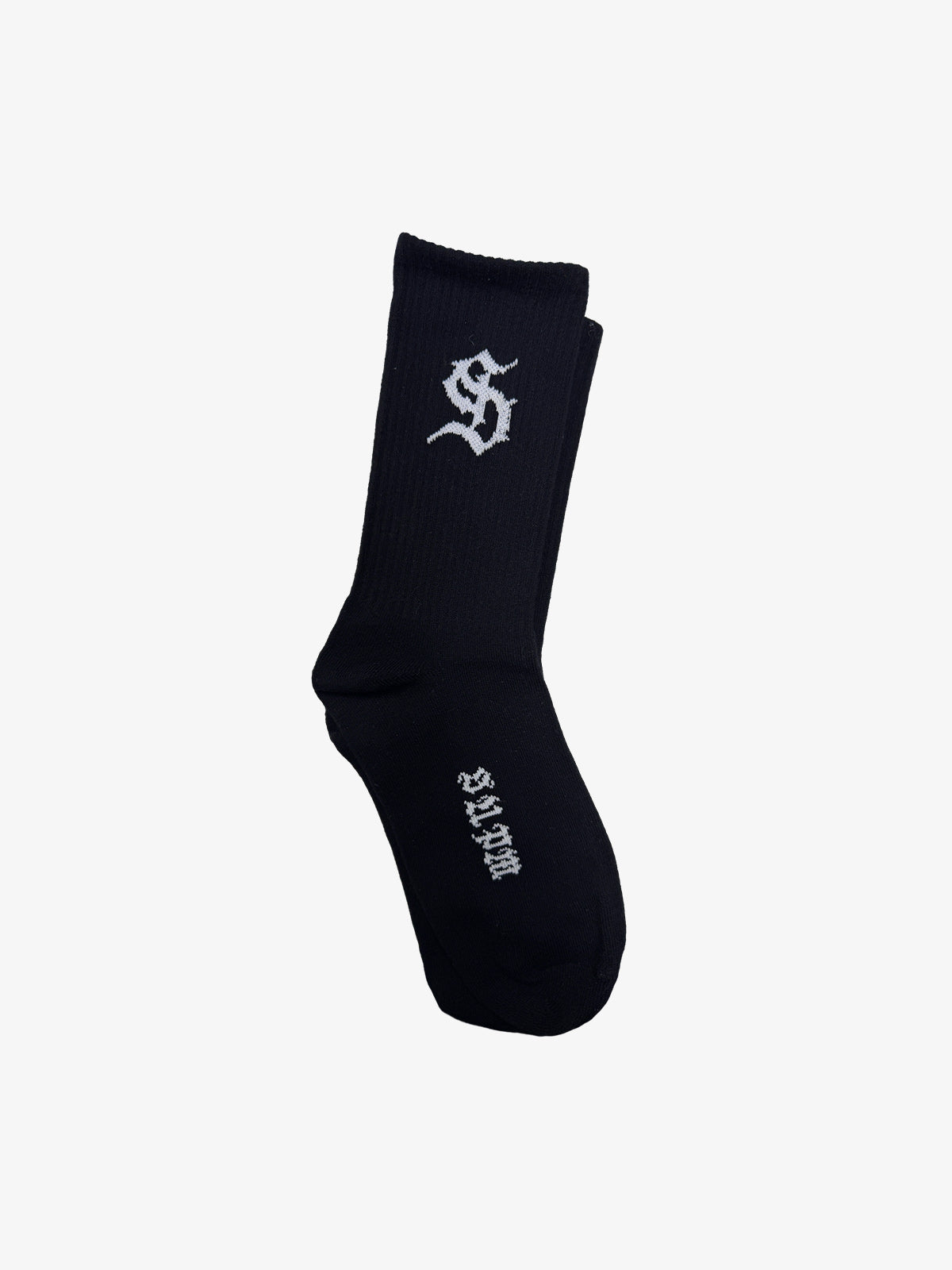 Street S Logo Design Black Socks