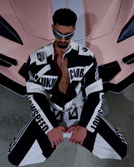 KIIKIO Racing Style Graphic Oversized Pants