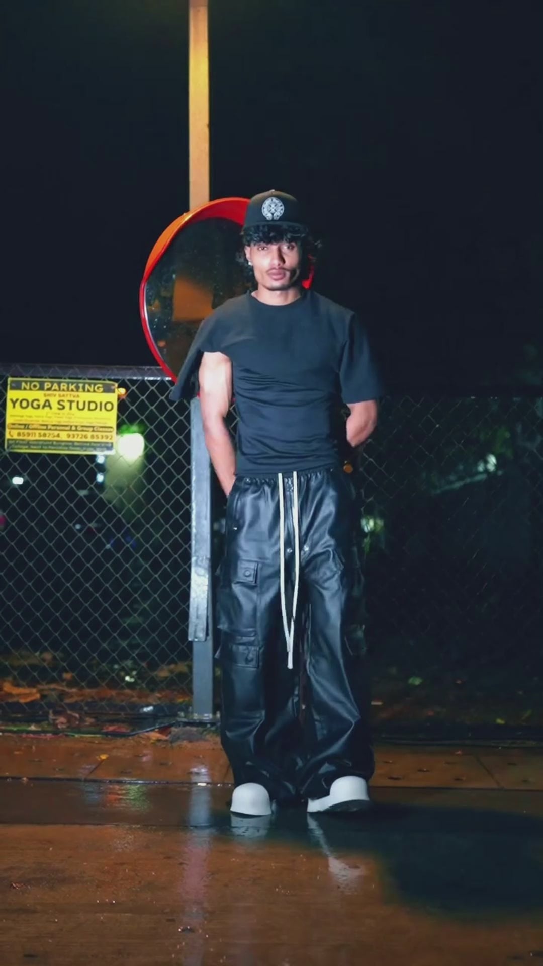 RO-style multi-pocket matte coated overalls