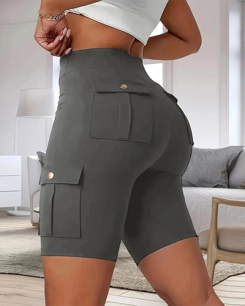 Tummy Control Yoga Leggings with Chic Buckle Detail
