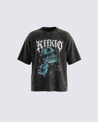 Vintage Washed Skull Graphic T-Shirt