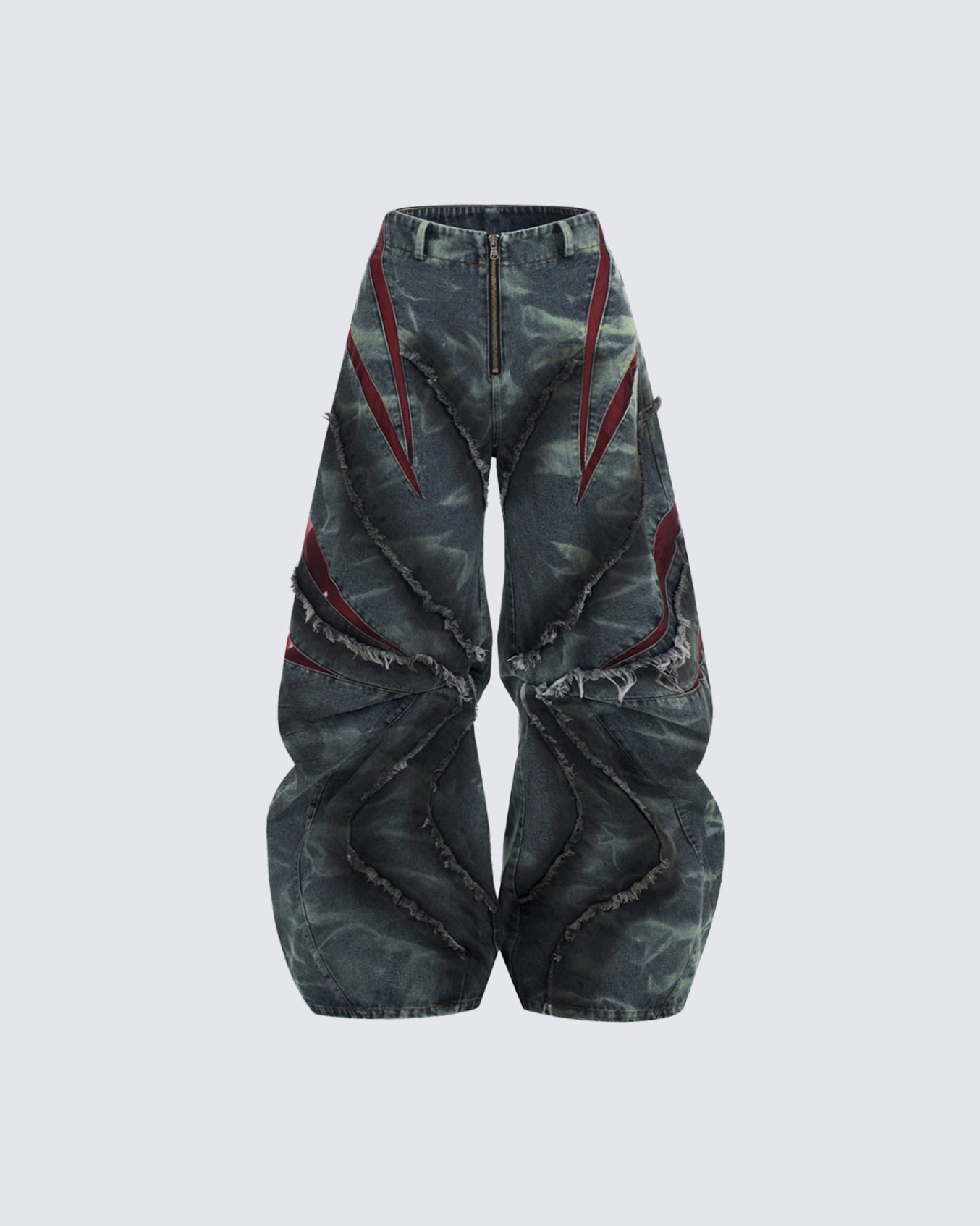 Distressed Ripped Denim Pants – Streetwear with Unique Torn Details