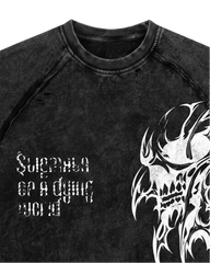 Distressed Graphic Skull Print T-Shirt