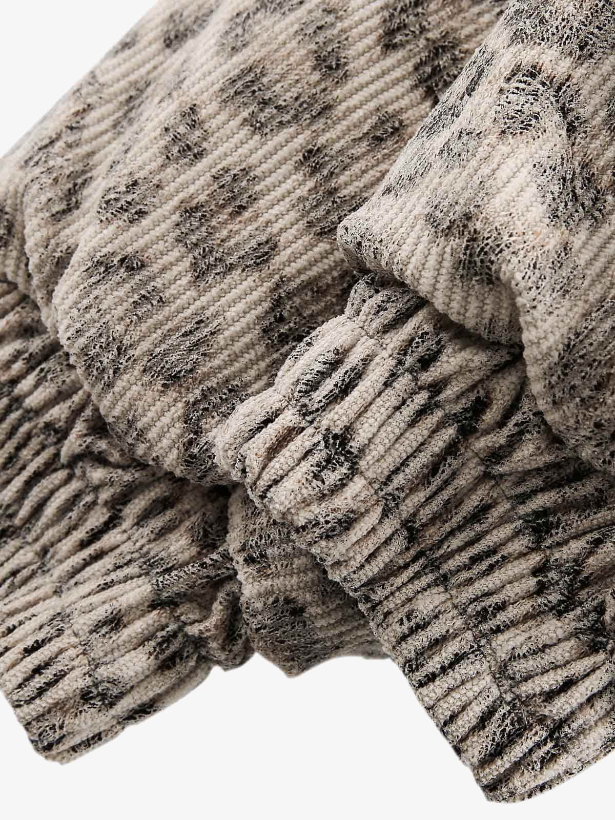Cotton Cheetah Print Mink Fur Hooded Jacket