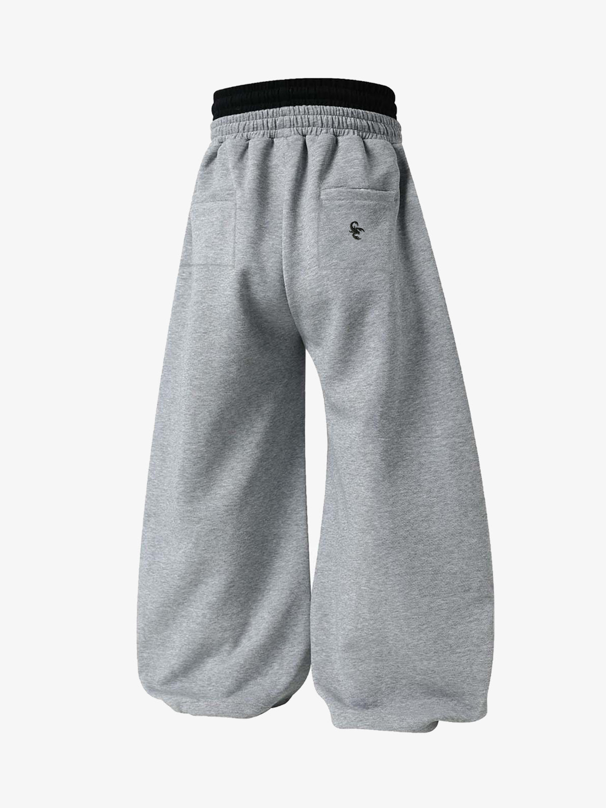 Double-Waisted Ruched Sweatpants